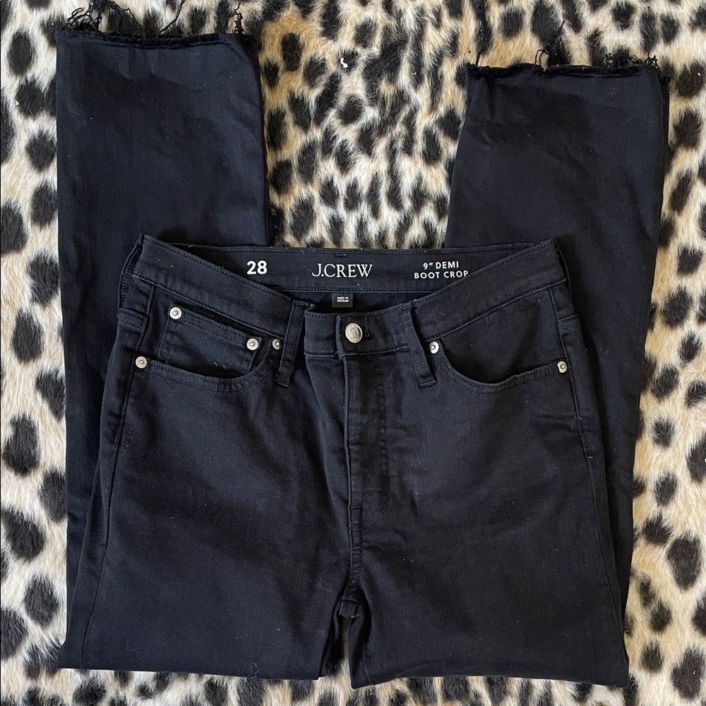 J. Crew Women's Black Ankle Crop Jeans